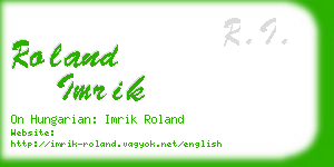 roland imrik business card